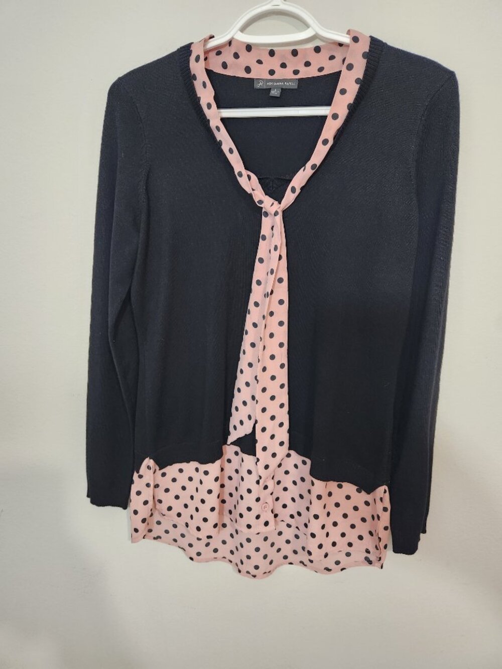 Adrianna Papell 2-in-1 Layered Sweater Top Women's Size S